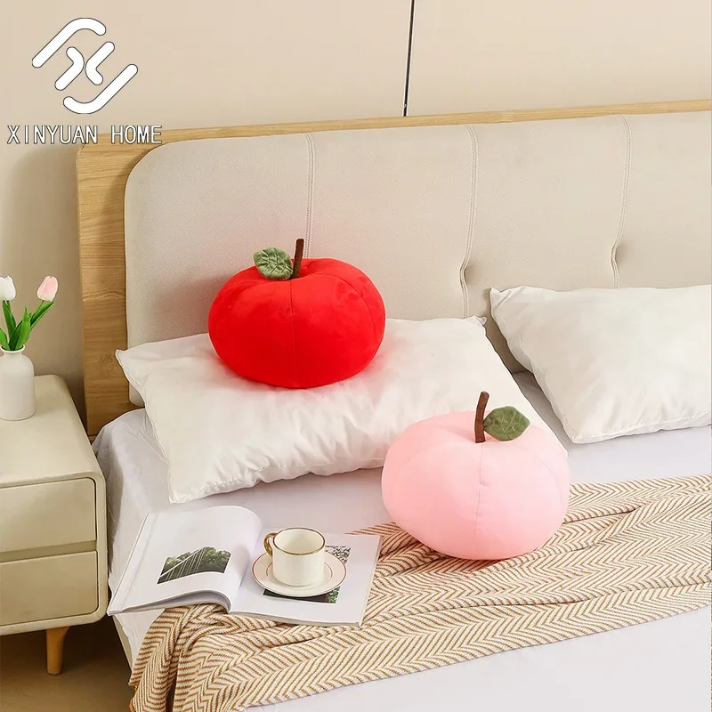 

Plush Pillow 31×20cm for Living Room Bedroom Office Sofa Adult and Child Use Cute Apple Design Fluffy Cushion Sofa Decor
