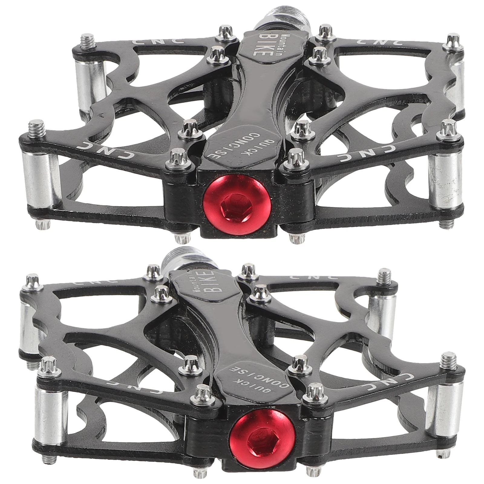 1Pair Bike Pedal Plate Nylon Fiber Durable Anti-Skid Platform Black Average Size Mountain Cycling Pedals Treadle