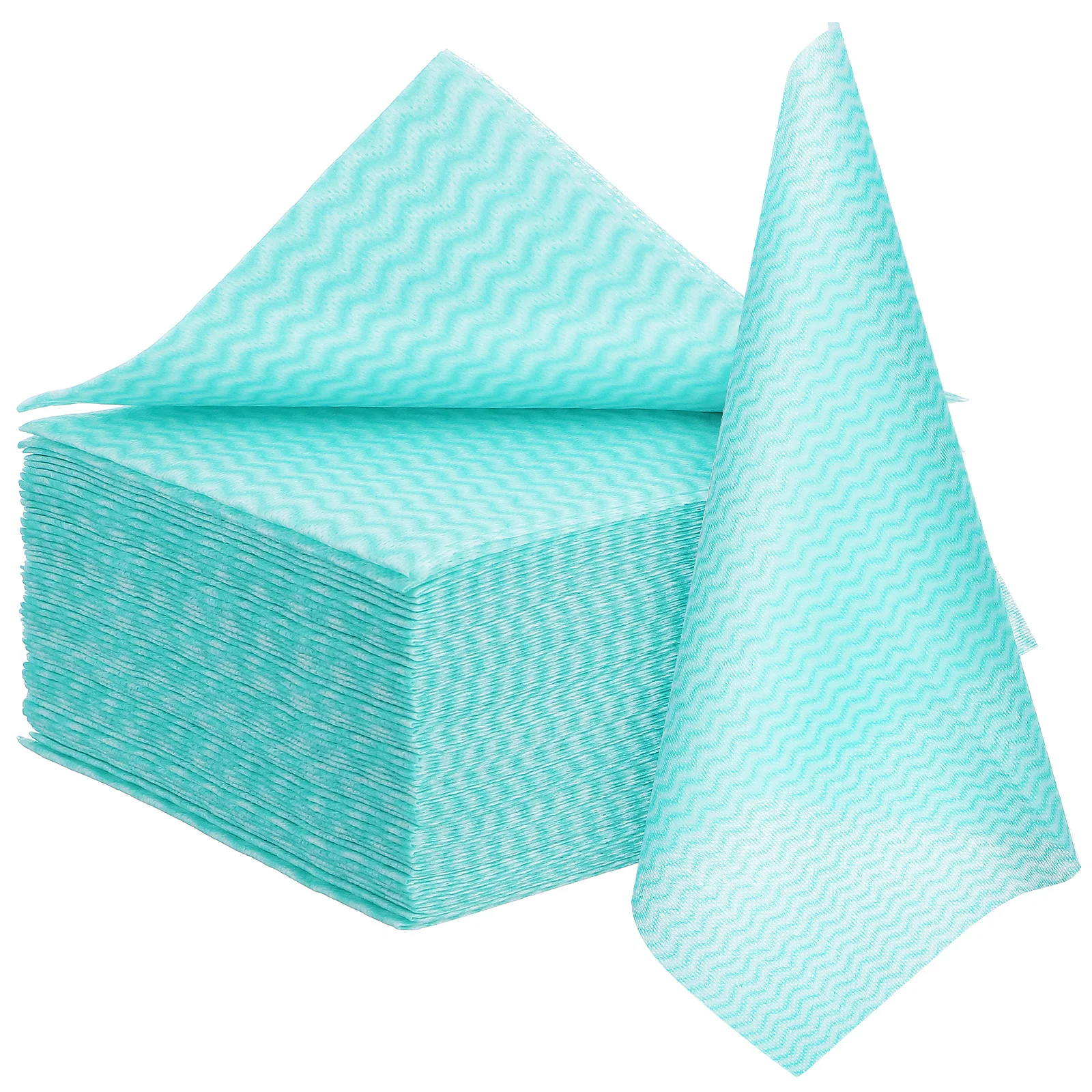 

50pcs Color Striped Kitchen Cleaning Cloths Absorbent Reusable Dish Rags Multi Use Washcloths for Counters Bathroom Drying