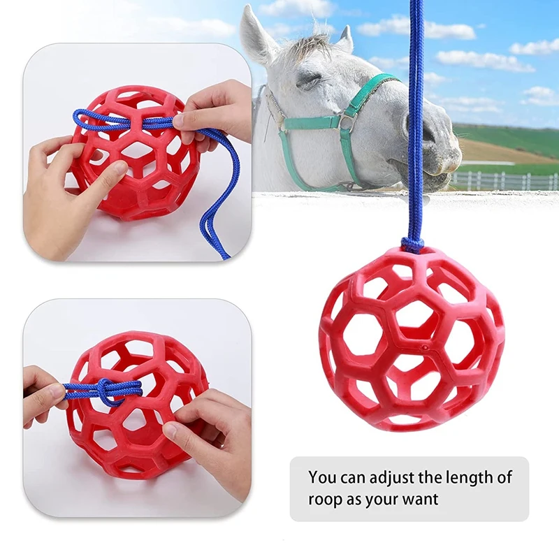 New-2 Packs Horse Treat Ball Hay Play Ball,Goat Hay Ball Hanging Feeding Toy For Sheep Horse Goat Feeder And Relieve Stress