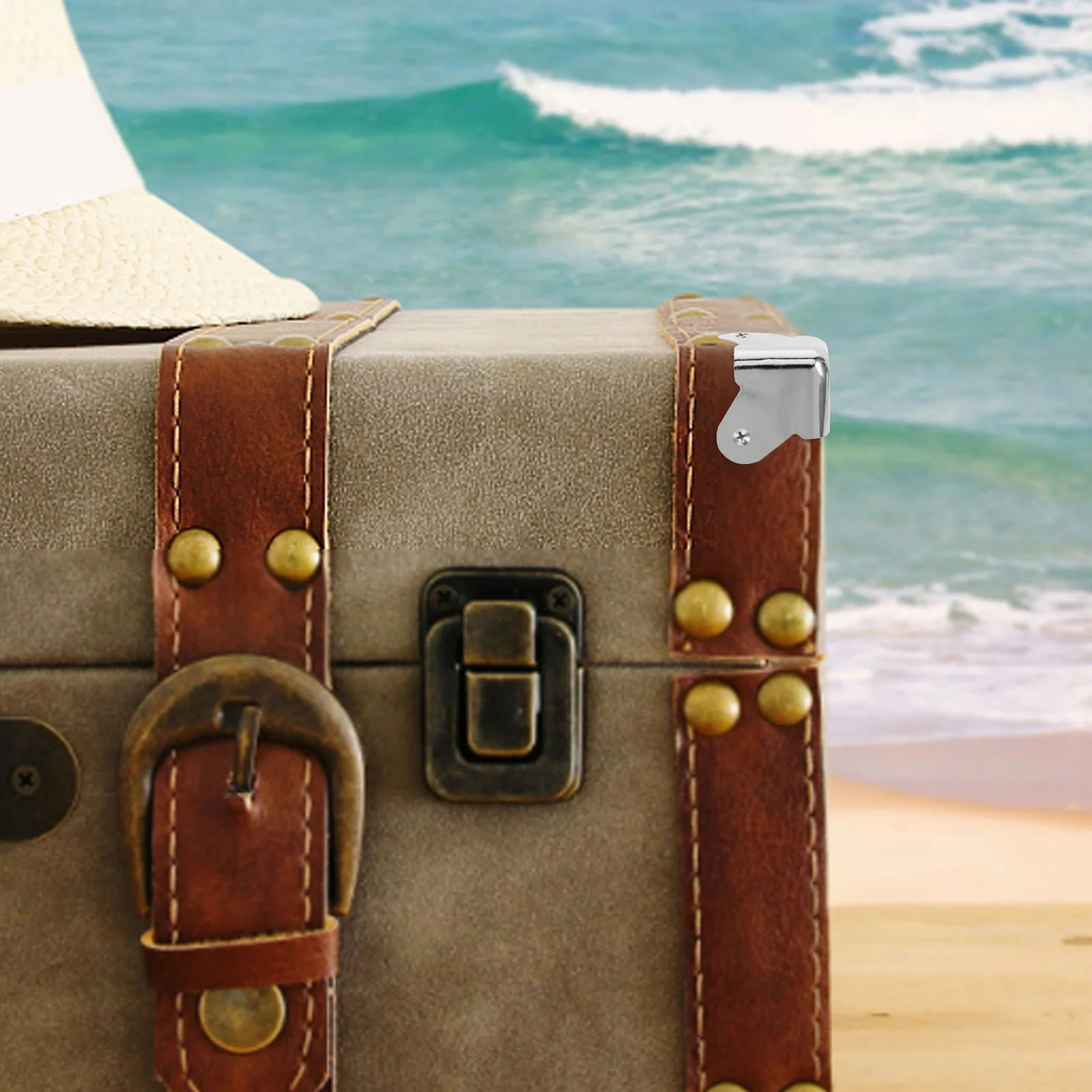 

10pcs Electroplated Corner Protectors For Luggage Box Speaker Edge Guard Metal Angle Covers Furniture Edge Protection