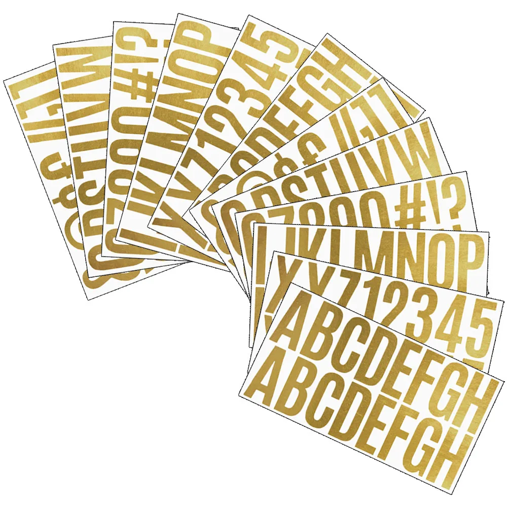 

12pcs Removable Alphabet Letter Stickers Self Adhesive Decals For Diy Crafts Mailbox Car Home Dustbin Stickers Easy