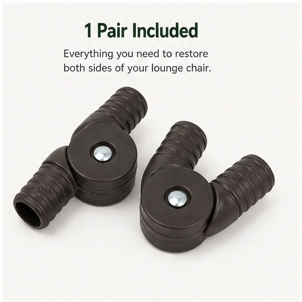 1Pair Versatile Plastic Pipe Fitting Connectors for Lounge Chair Recliner Adapter Tube Connector Replacement Kit Outdoor Camping