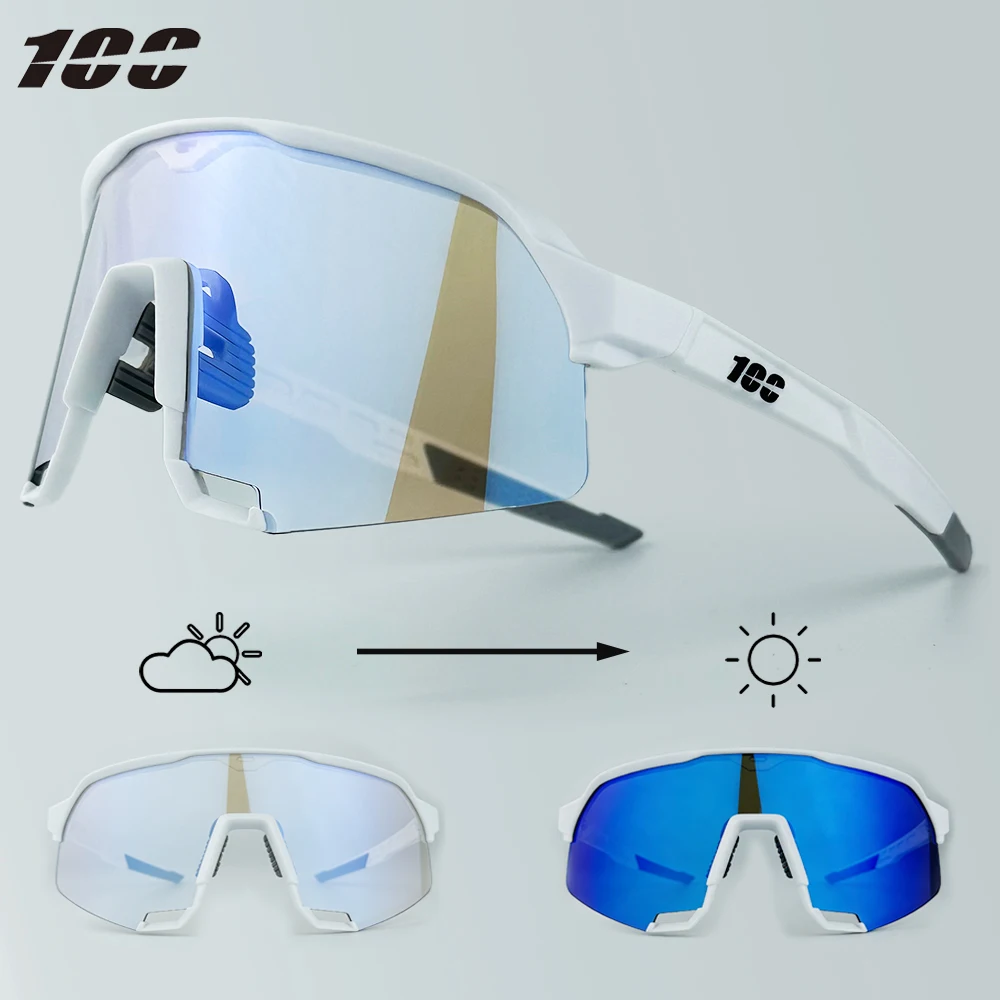 AliExpress Bicycle Photochromic Sunglasses UV400 HD Lens MTB Cycling Goggles For Men Outdoor Sports Windproof Women Road Bike Glasses