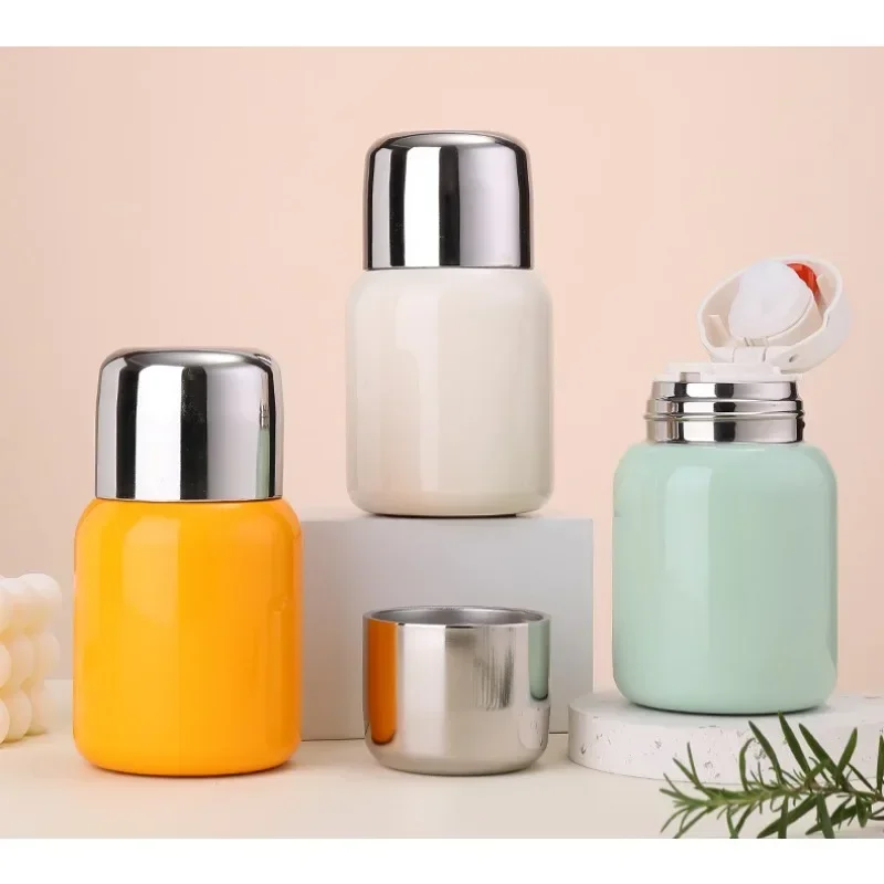 

Stainless Steel Children's Insulated Cup Female High Value Pocket Cup Car Portable Coffee Cups Coffee Mug Water Bottle