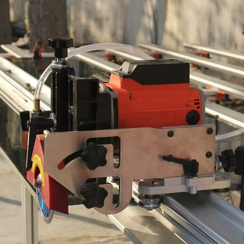 Stone Machinery Self Propelled 45 Degree Professional Wet Saw Tile Electric Cutter Granite Cutting Machine With Guide Rail