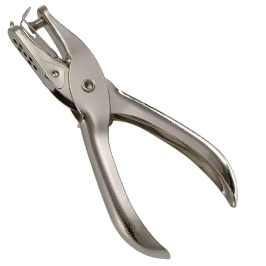 เครื่องเจาะกระดาษความจุสูง 5 แผ่น สำหรับใช้ในสำนักงานและที่บ้าน ดีไซน์แข็งแรงทนทาน สำหรับจัดระเบียบเอกสารอย่างมีประสิทธิภาพ สีเงิน