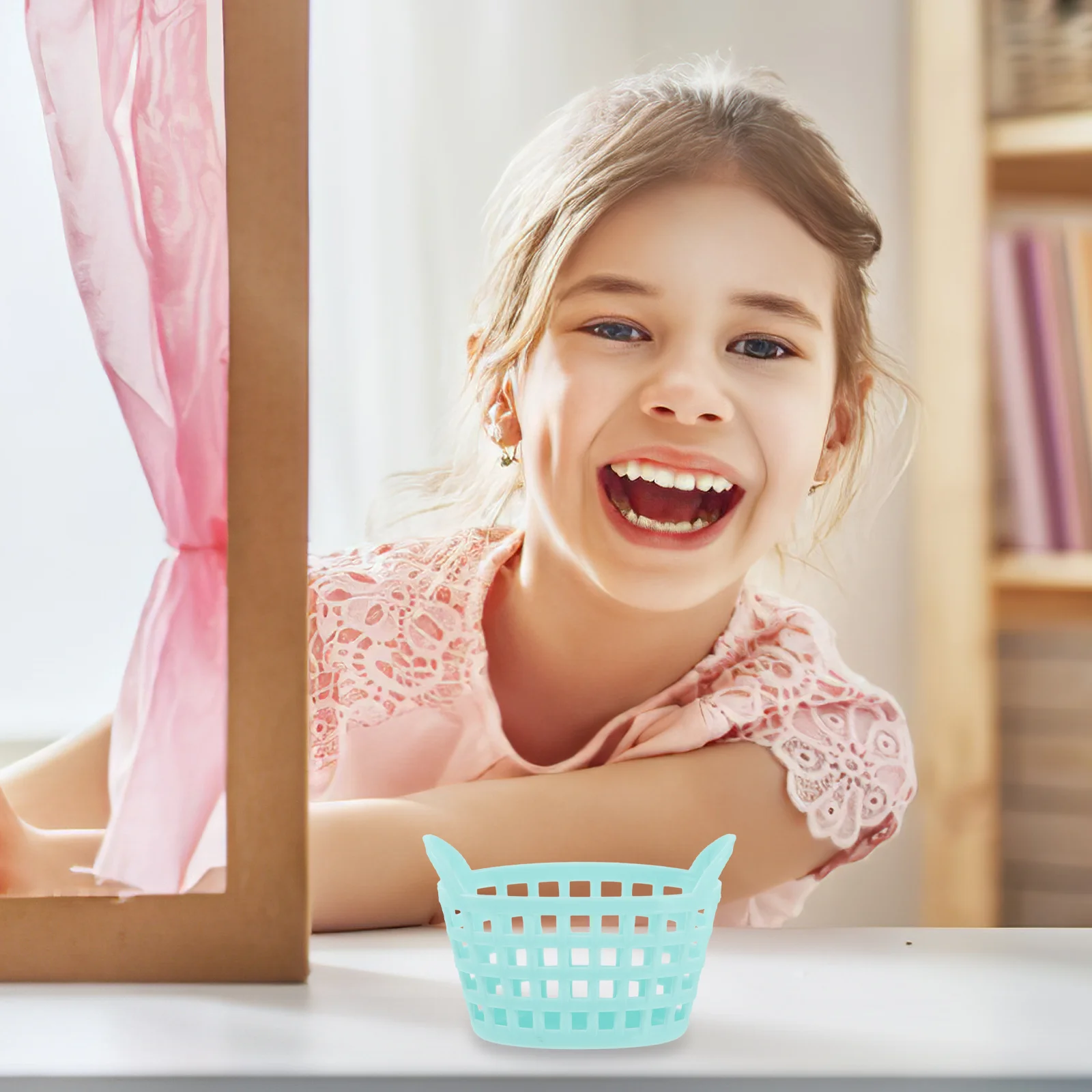 Cestino portatile in miniatura da 10 pezzi in plastica di piccole dimensioni per bambini, mini decorazioni per la casa, Pasqua, Baby Shower, caramelle, gioielli