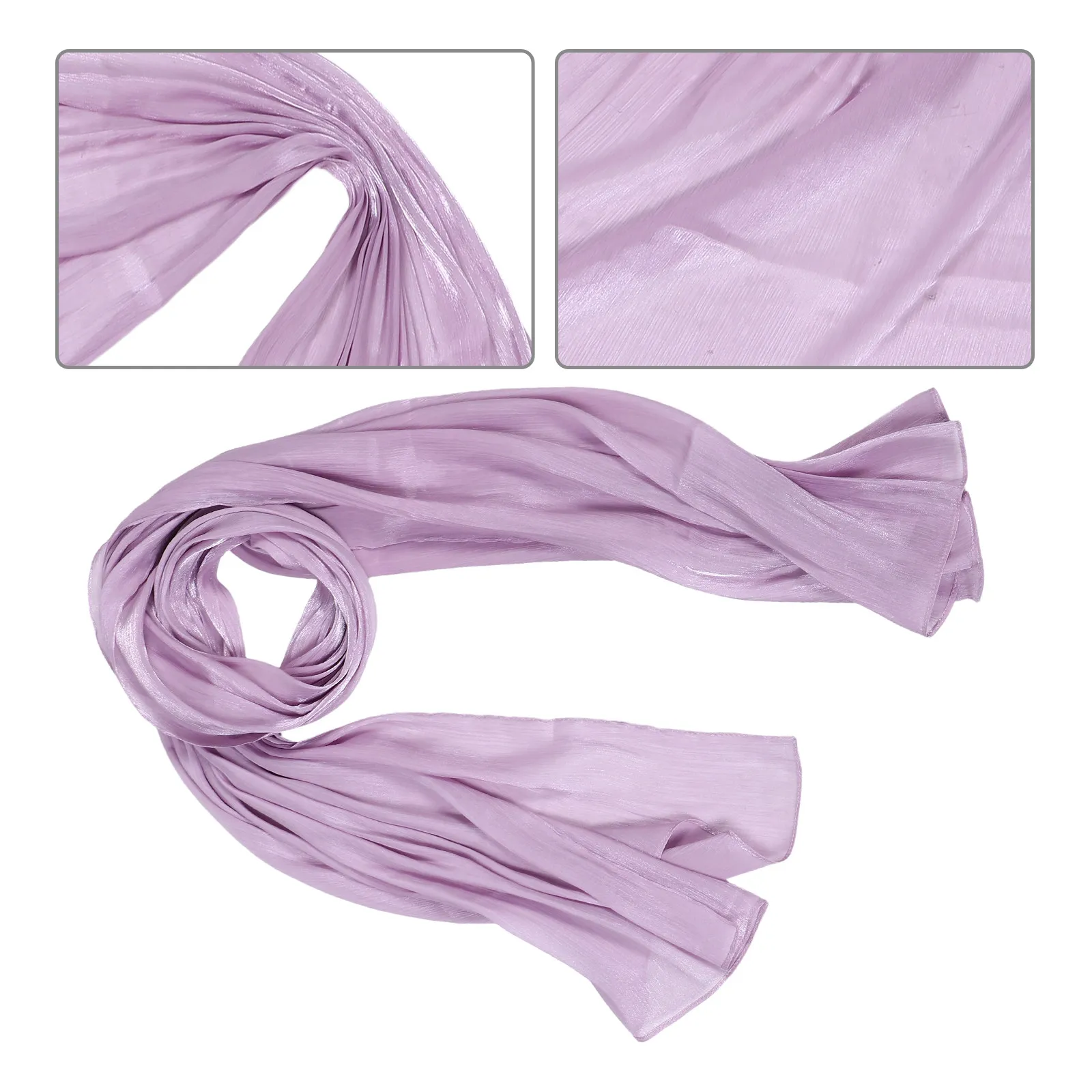 

Shimmer Headscarf Soft Transparent Polyester Summer Shawl Lightweight Long Scarf for Beach Vacations Weddings Party Wraps
