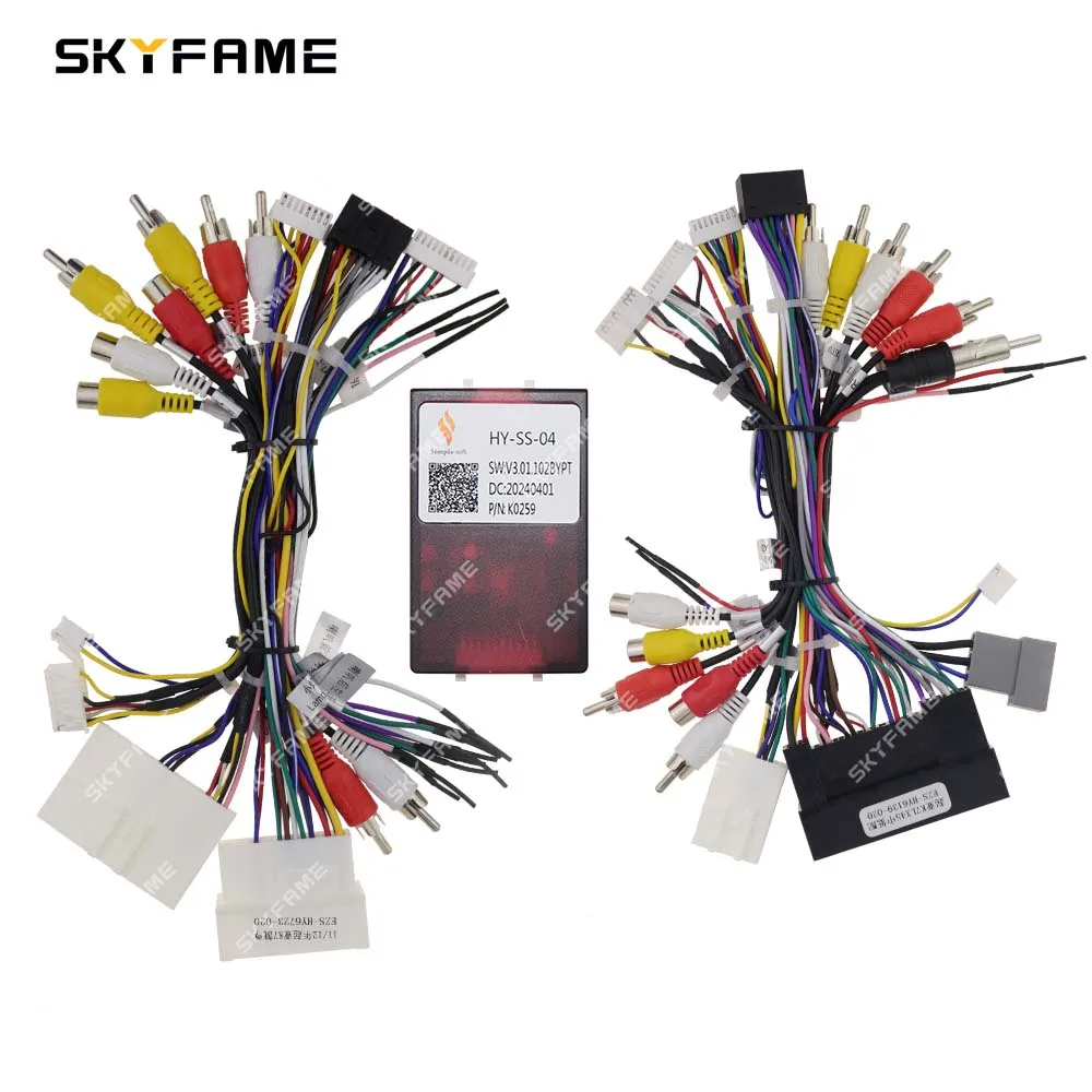 

Simplesoft автомобильный 16-контактный жгут проводов адаптер Canbus Box Android радио кабель питания декодер для Hyundai Azera Grandeur HG I55