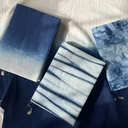 【Blue ink painting】Original Handmade A5 A6 Notebook Covers Protector Book Sleeve Crafted Fabric Products Diary Cover，in Stock