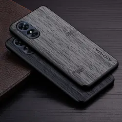 Case for Oppo A17 A11X A11 A36 A76 A96 A9 A5 2020 4G 5G funda bamboo wood pattern Leather cover Luxury coque for Oppo A17 case