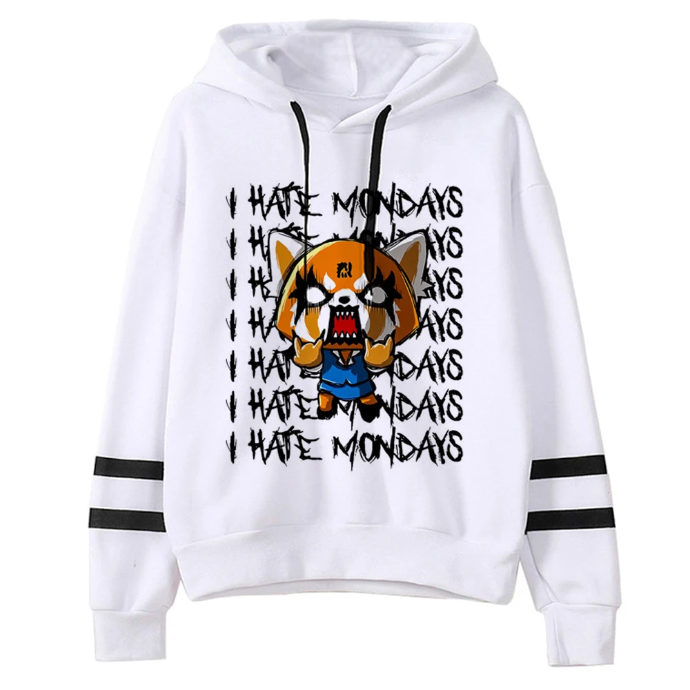 aggretsuko hoodies male y2k aesthetic harajuku Korea printed male clothing hoody manga grunge