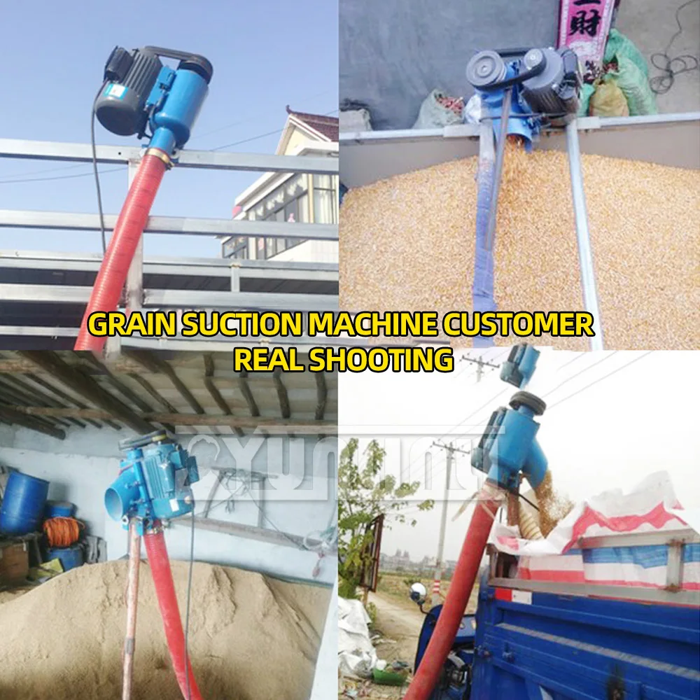 Truck Grain Pumping Suction Machine Electric Agricultural Products Suction Machine  Loader Pump Vehicle Mounted Screw Conveyor