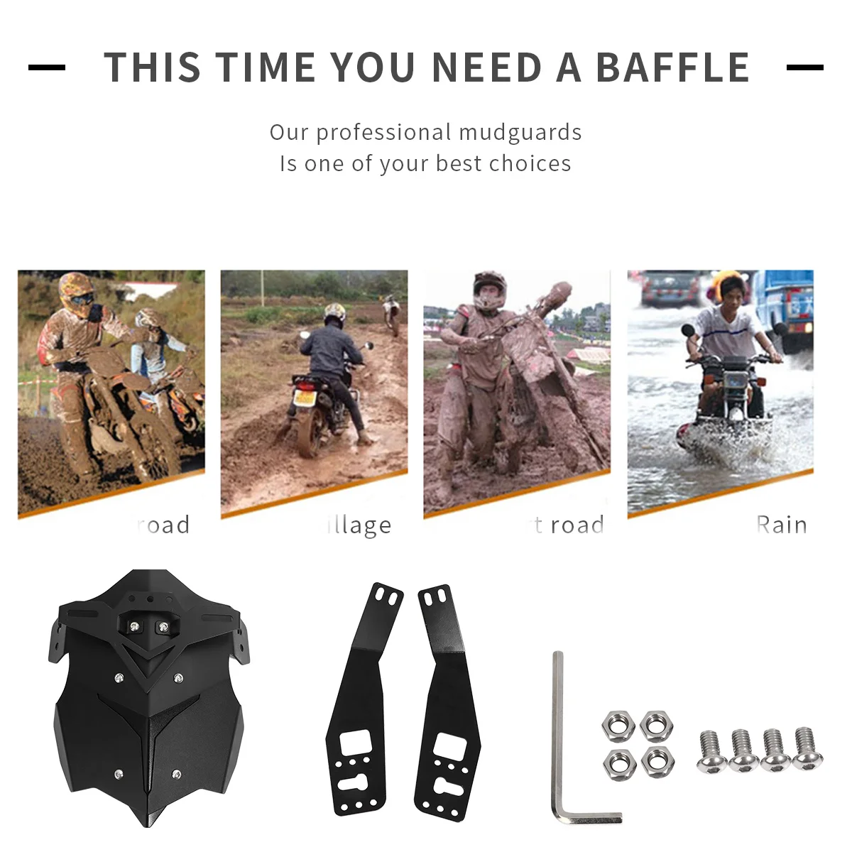 

1 set 1 Set Of Rear Fender For Motor Aluminum Alloy Durable Front Rear Mudguard Protection Motorcycle Parts Accessories