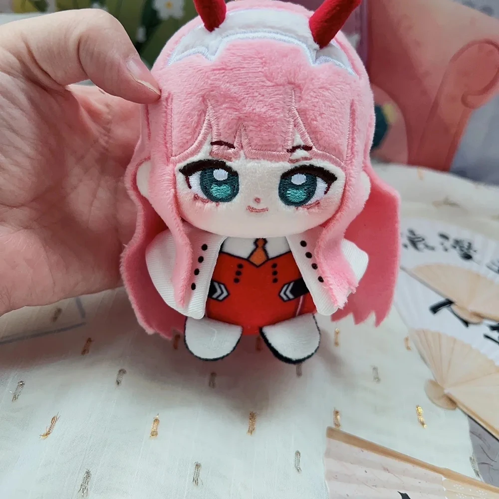 Anime DARLING In The FRANXX Zero Two Cosplay Keychain Cute Plush Cotton Doll Backpack Pendant Keyring Accessories - view 6