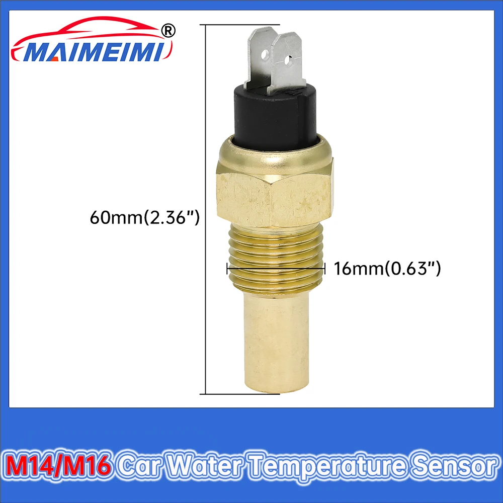 

Автомобильный датчик температуры M14*1,5/M16*1,5 с сигнальным сигналом 310 ~ 22 Ом/1600-22 Ом Автомобильный датчик температуры воды для лодок и морской пехоты