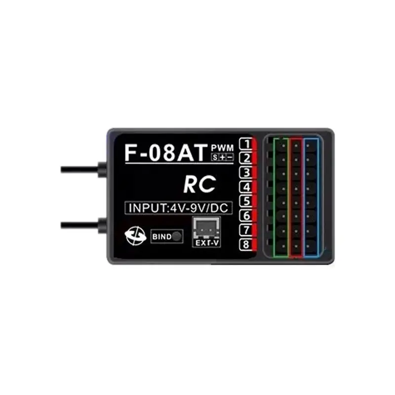 

For RC Car Boat Tank For Remote Control Transmitter Compatible F-08AT Gyro Receiver 8CH PWM