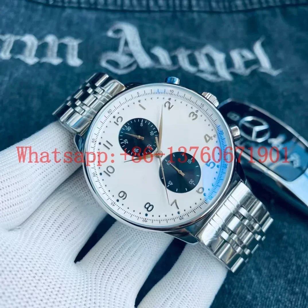 Top Quality Mens Mechanical Watch Automatic Watches Stainless Steel Black Blue Green Leather Fashion Wristwatch