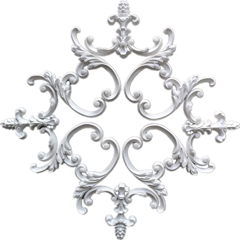 French plaster light plate parquet decorative modeling carved ceiling ceiling wall decoration European relief disc