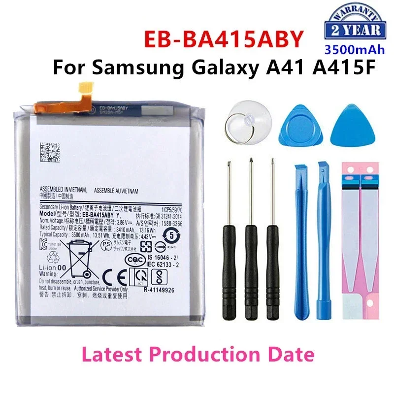 

Brand New EB-BA415ABY 3500mAh Replacement Battery For Samsung Galaxy A41 A415 A415F Mobile Phone Batteries +Tools