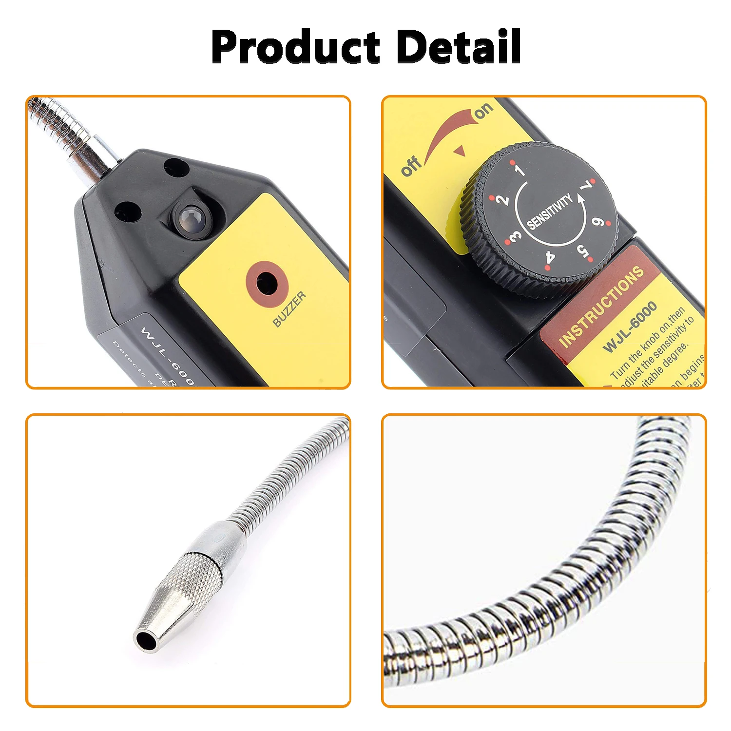 WJL-6000 كاشف تسرب الهالوجين المبردات مكيف الهواء تسرب الفلور كشف الفلور قطعة أثرية