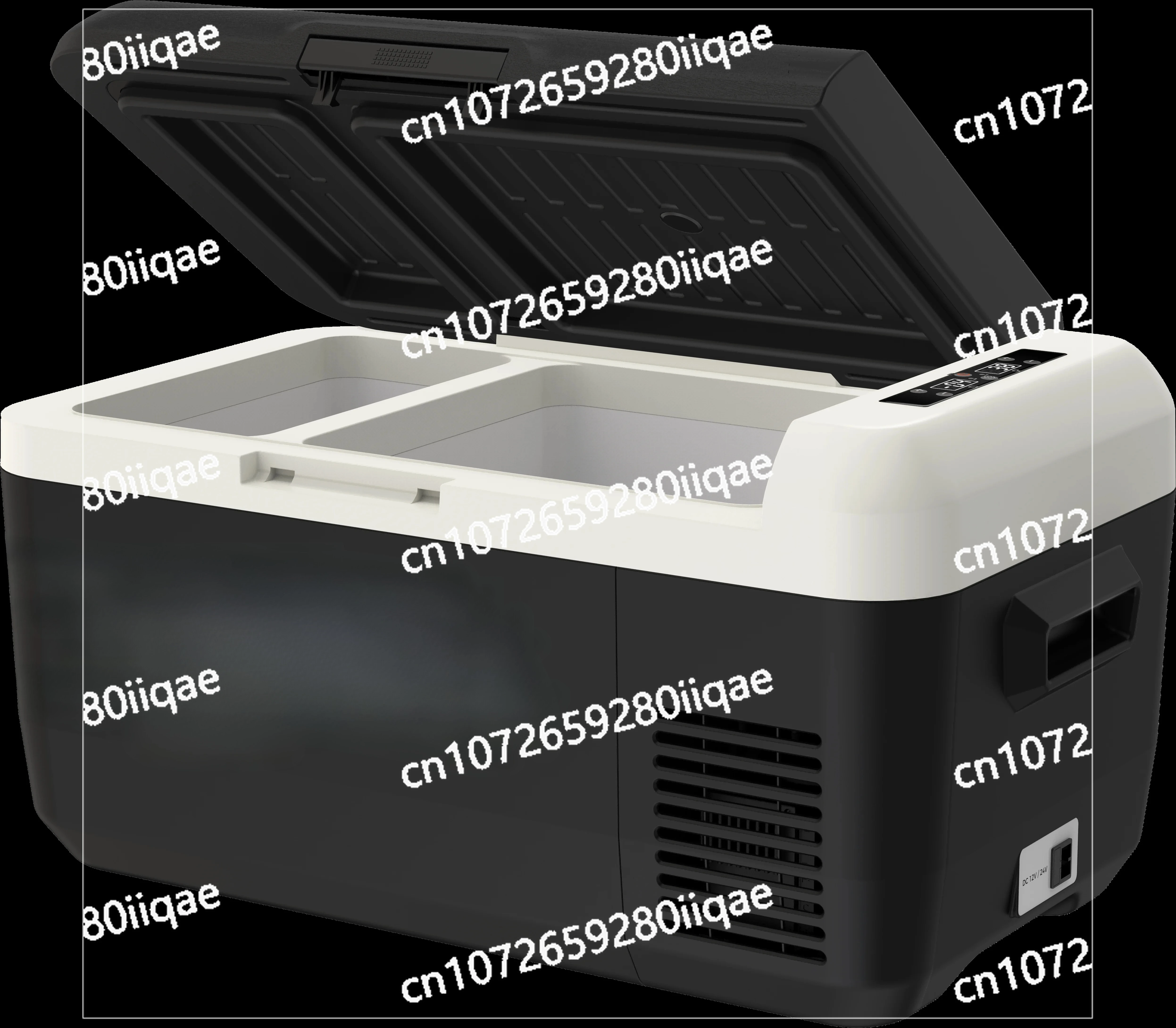 

Электрический охладитель с умным управлением через приложение, морозильная камера для путешествий, кемпинга, электрический охладитель с морозильной камерой, портативный автомобильный холодильник, 30 л, двухзонный