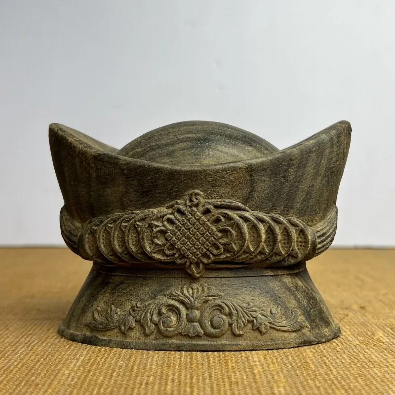 تمثال سبيكة ذهبية من خشب العود منحوت يدويًا - زينة فنغ شوي مقاس 4.13 بوصة × 2.95 بوصة لفتح الأعمال، هدية هووسورمينغ، ديكور المنزل