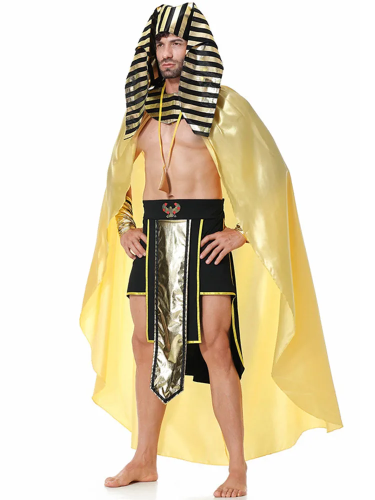 

Хэллоуин Костюм Древнего Короля Мифический Всевидящий Глаз Король Длинный Плащ Бар Ночной Клуб Одежда Для Выступлений Полиэстер Материал