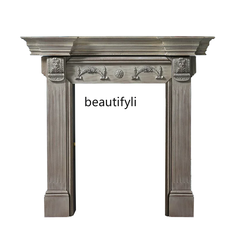 

xzzFrench carved retro homestay decoration American European mantel storage wedding photography props