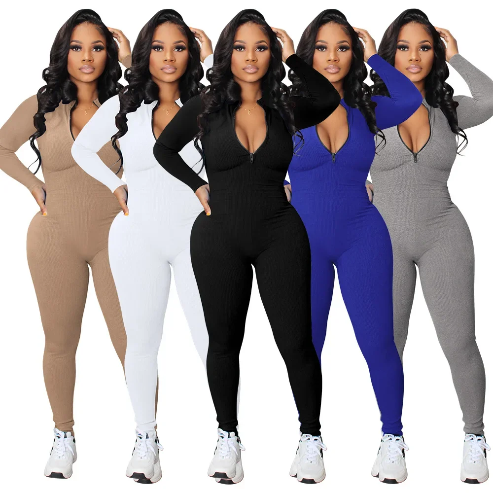 Womens Jumpsuits 2023 Summer Bodycon One Piece Sexy Sleeveless Rompers Bodysuit for Women