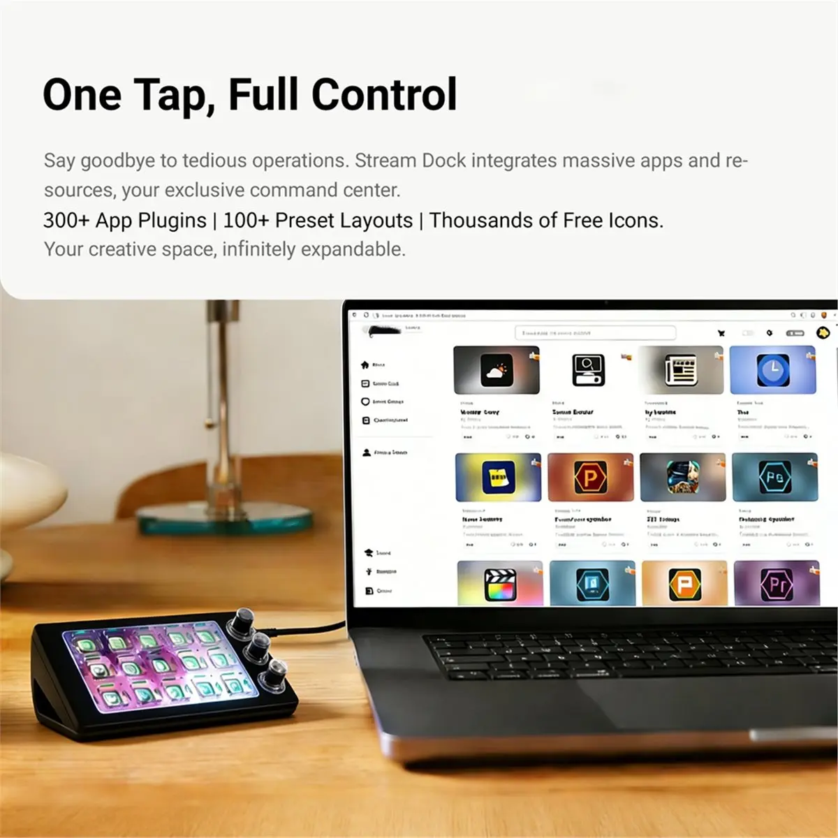 giftnew M3 Visual Console Magnetic Transparent Custom Keyboard Desktop Macro Keys Black