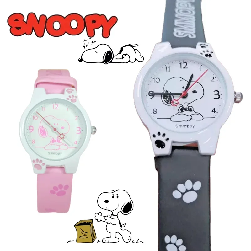 Snoopy Kids Watches Female Cute Cartoon Quartz Watch Kawaii Girls Boys Fashion Students\' Clock Electronic Watch Children\'s Gifts