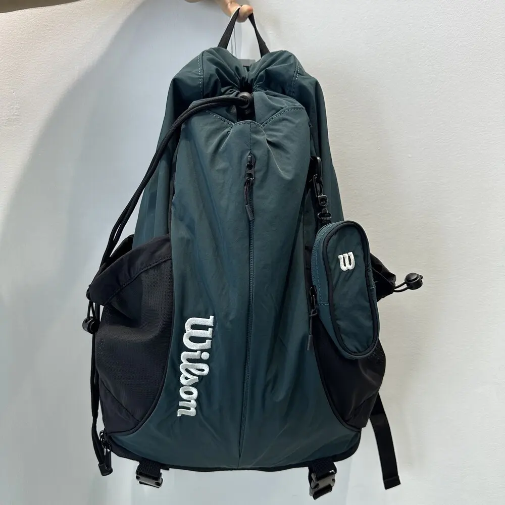 Wilson Tennis Racket Bag Drawstring Backpack Insulated Racket Compartment Independent Shoe Compartment 20L