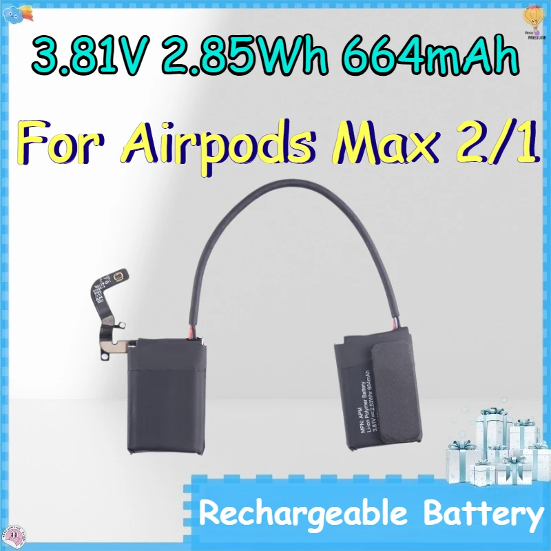 

3.81V 2.85Wh 664mAh Rechargeable Batteries for Airpods Max 2/1 Battery Replacement High-quality Headphone Batteries