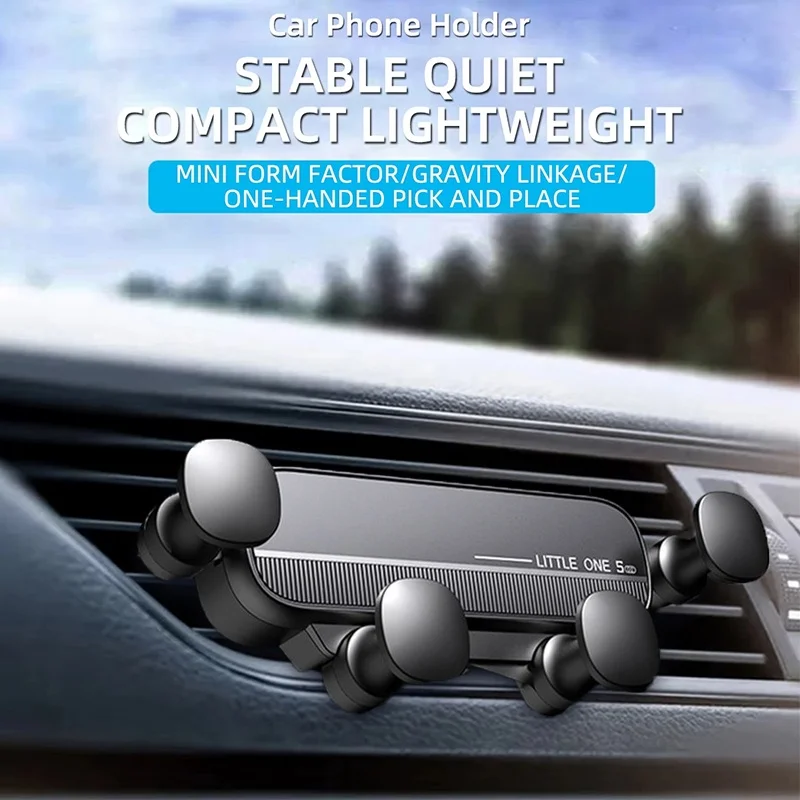 

Handsfree Driving Navigation Car Air Vent Phone Bracket For iPhone 17 16 15 Xiaomi Huawei Vehicle Air Vent Clip Supplies Kit Set