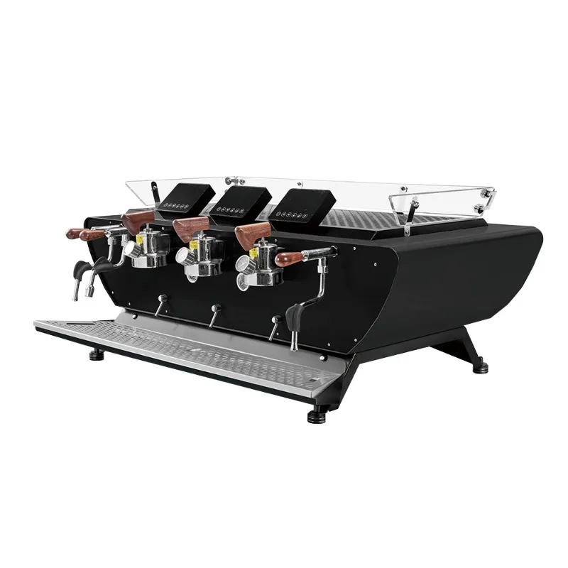 Commercial three-head coffee machine Italian semi-automatic saturated brewing head Italian rotary pump coffee machine