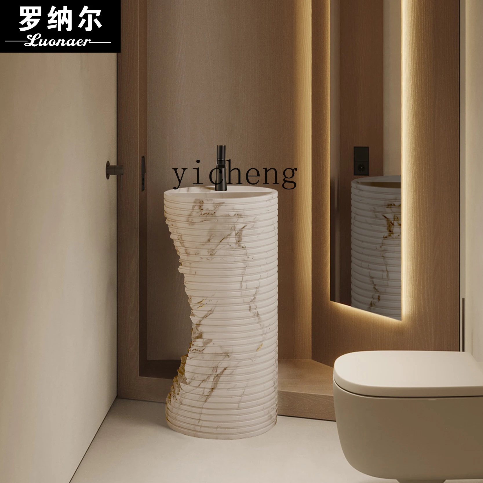 

M3-20 wash basin integrated floor-to-ceiling wash basin art column basin