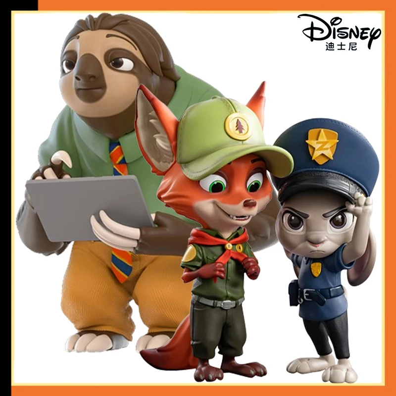 

2024 Disney Zootopia red scarf Nick·Wilde Officer Judith Laverne Hopps Shuige Zootropolis Model toys Home decoration gift