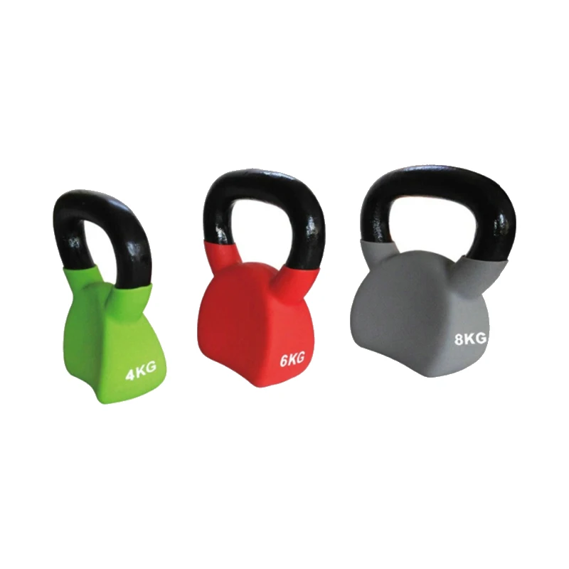 Hot Selling Plastic Dip Kettlebell Home Use Fitness Equipment Kg Kettle Bell Set For Women