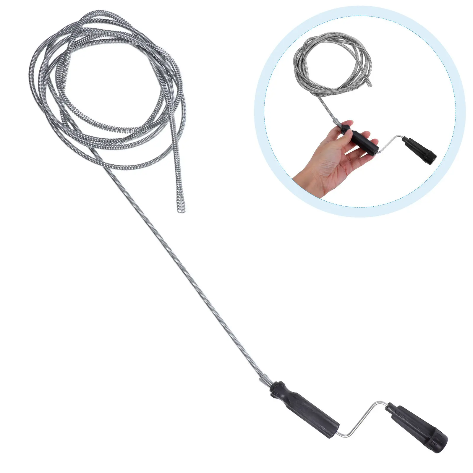

Drain Spiral Hair Catcher Manual Snake Clog Remover for Kitchen Sink Bathroom Shower Tub Drain Pipe Cleaner Sink Brush