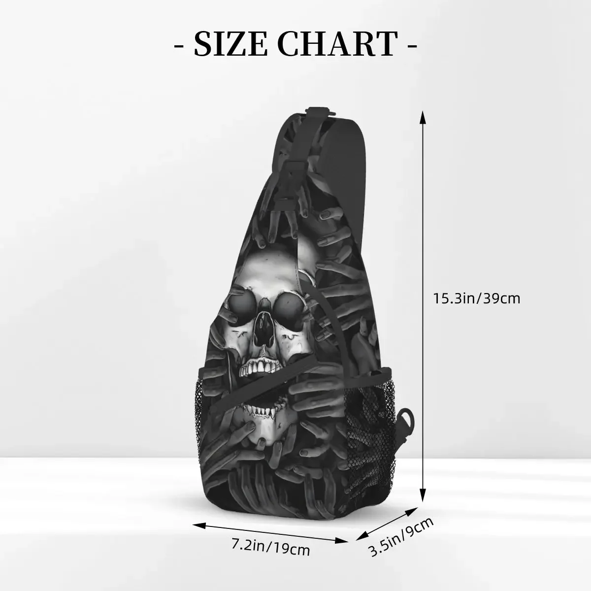 Skulls Hands Crossbody Chest Bags Pockets Travel Pack Messenger Sports Teens Shoulder Bag Unisex