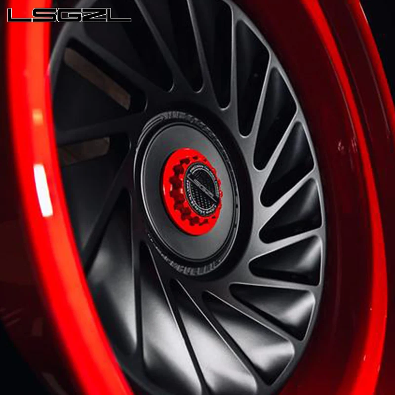 사용자 정의 빨간색 단조 스포츠 림 19-26 인치 알루미늄 합금 바퀴 5X114.3 5X130 5x120 Mercedes Bentley Urus C8 GTR 25mm 30mm ET
