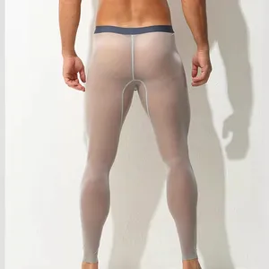 Herren -Eisseide elastische Leggings, Fitnessshorts, völlig transparent, eng, ultra -dünn, sexy, einzigartige Hosen 8 Hauptverkäufe transparente Herrenhosen - №7