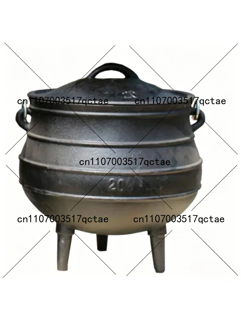 

Hot SalesTop Quality Durable Solid Three-Legged Cast Iron Potjie Pot Large Cauldron For Cooking 25#