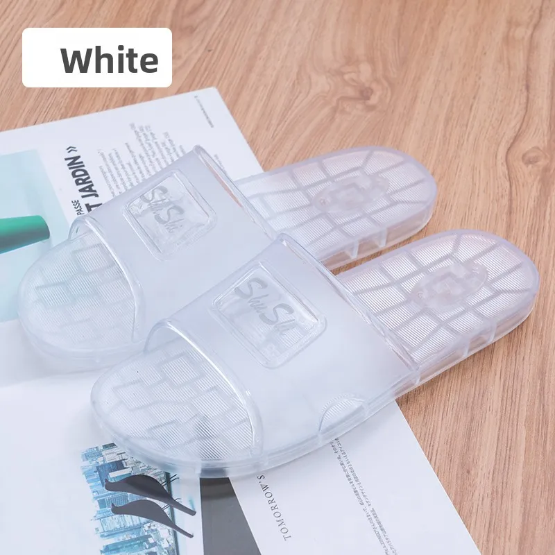 

Женские домашние тапочки для ванной, нескользящие, с толстой подошвой, из прозрачного пластика, летние, для дома