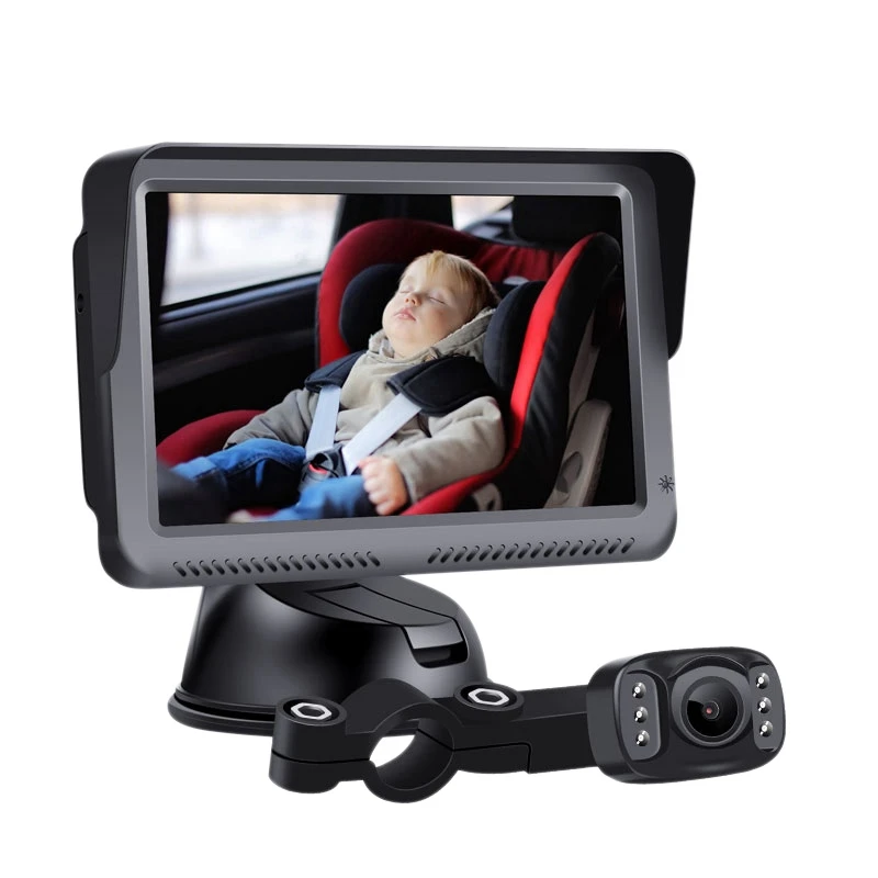 

Car 5.0 Infant Rear Display View Camera Adjustable 1080P Baby No Light Night Vision Monitor Display with USB Charger