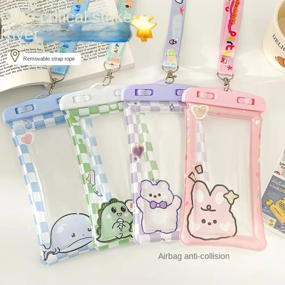 Cartoon Waterproof Phone Case Bear Rabbit Mobile Phone Waterproof Bag Phone Hanging Bag Screen Rainproof Bag Mobile Phone Pouch