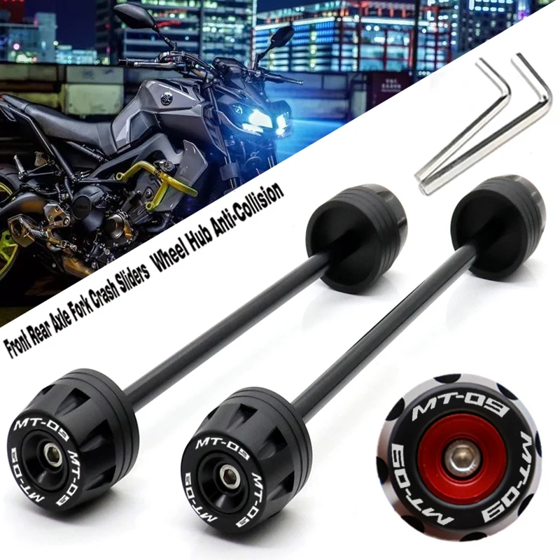 

Rear Front Axle Fork Crash Slider Motorcycle Wheel Protector For YAMAHA MT-09 FZ-09 2014-2020 MT09 FZ09 MT09/SP FZ09 MT FZ 09