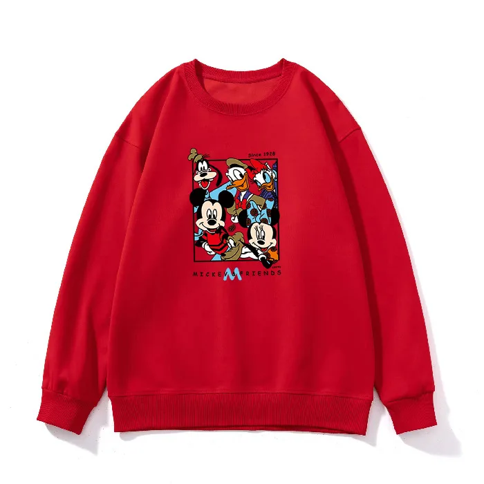 Disney Autumn and Winter New Mickey Cute Casual Hundred Head Sweater  Aesthetic Top